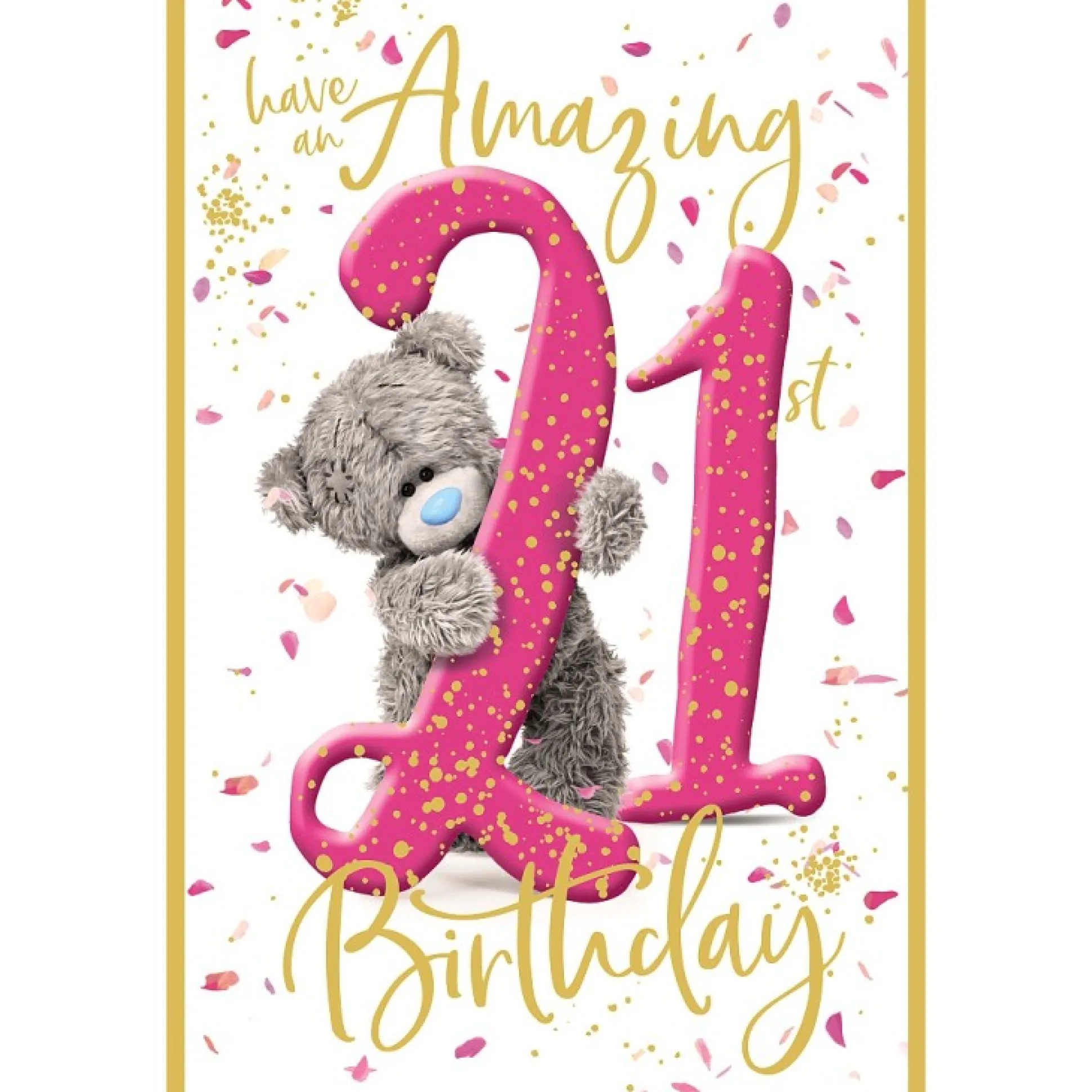 Me to You 21st Birthday Card Tatty Teddy Photo Finish Design