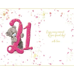Me to You 21st Birthday Card Tatty Teddy Photo Finish Design
