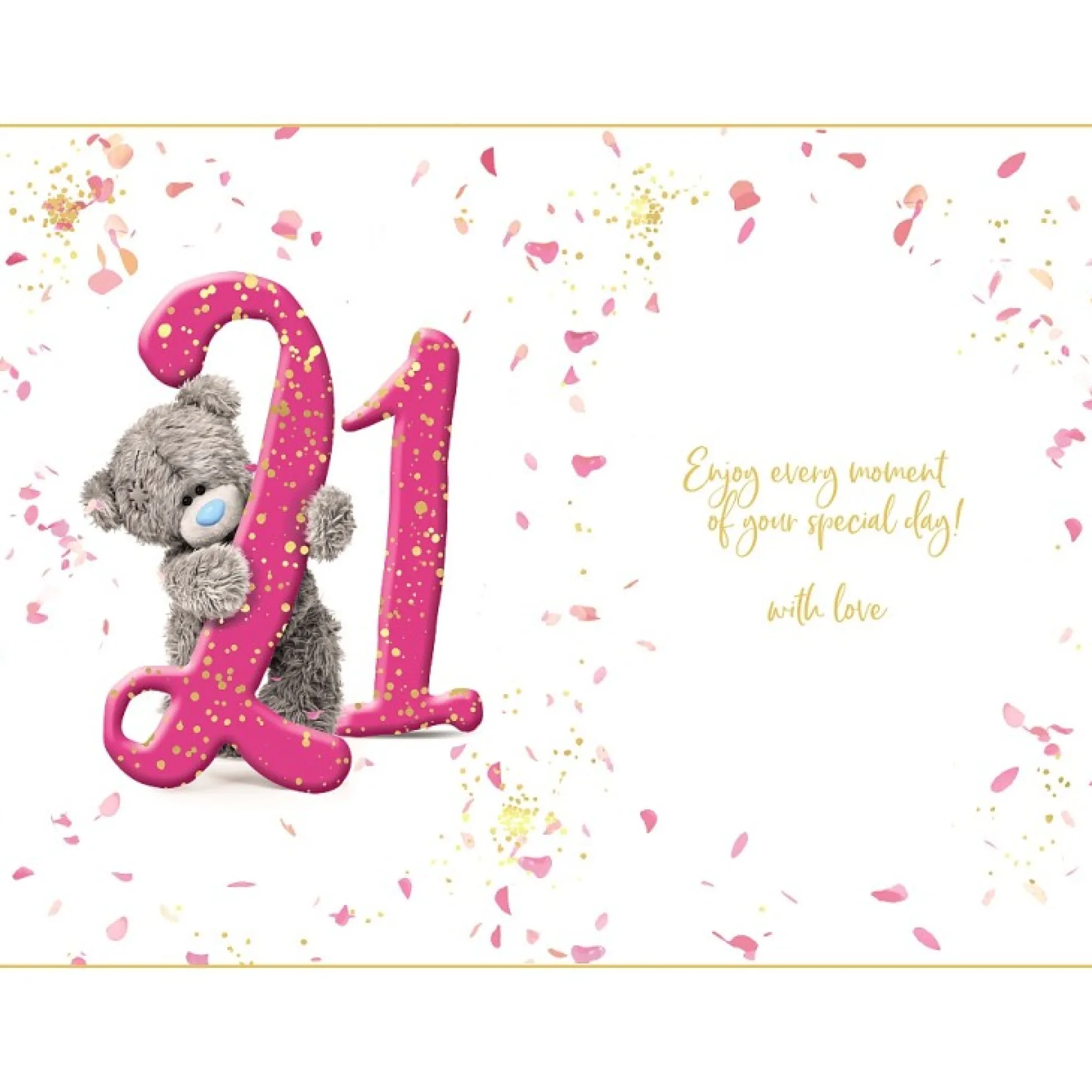 Me to You 21st Birthday Card Tatty Teddy Photo Finish Design