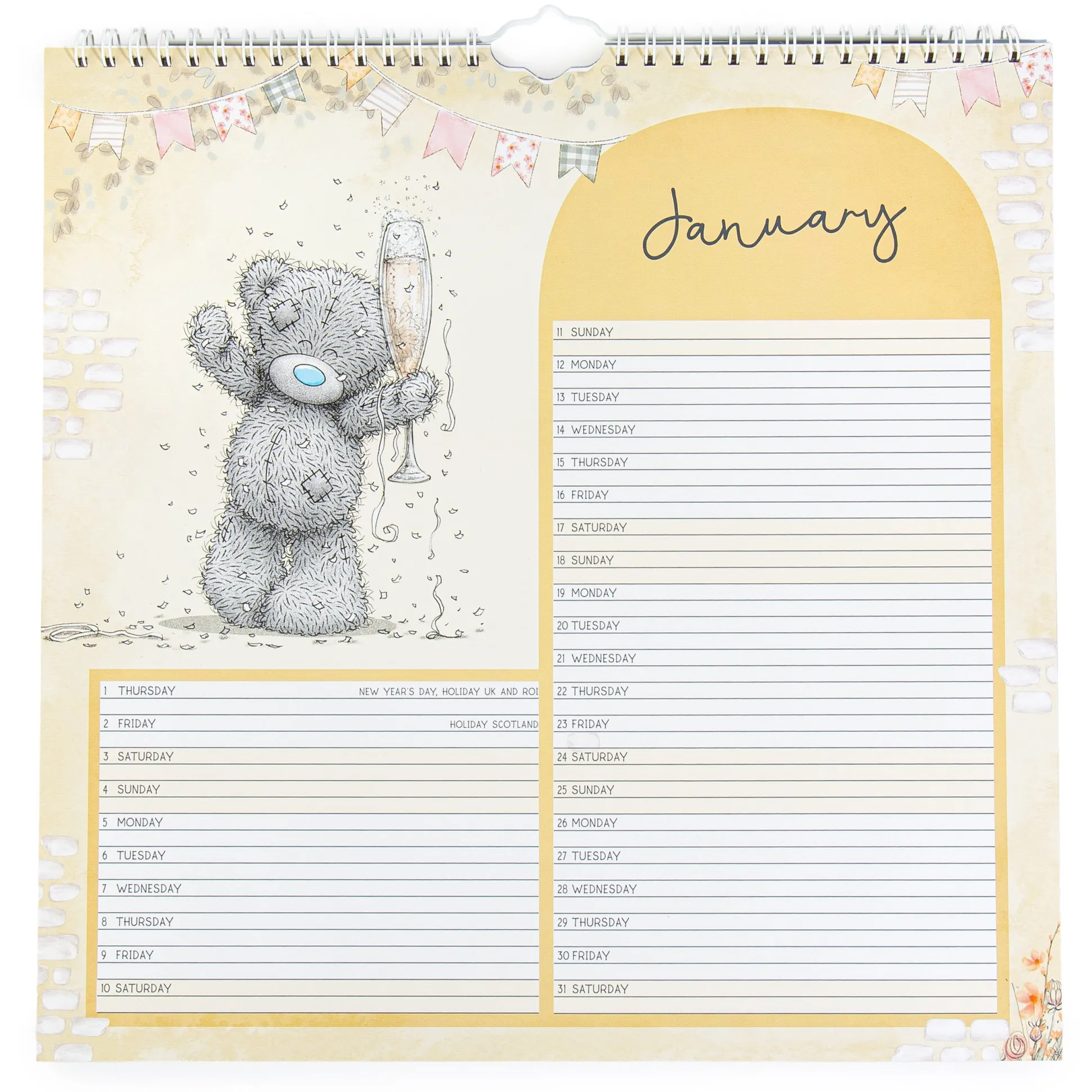 Me to You Tatty Teddy 2026 Square Wire Calendar