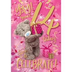 Me to You Tatty Teddy Age 14 Birthday Card, Yay! You're 14 Today