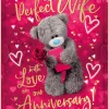 Me to You Tatty Teddy Anniversary 3D Keepsake Card For My Perfect Wife 6 x 9 Inches (15 x 22cms)