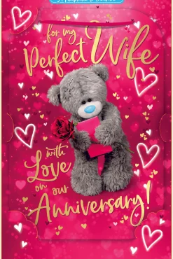 Me to You Tatty Teddy Anniversary 3D Keepsake Card For My Perfect Wife 6 x 9 Inches (15 x 22cms)