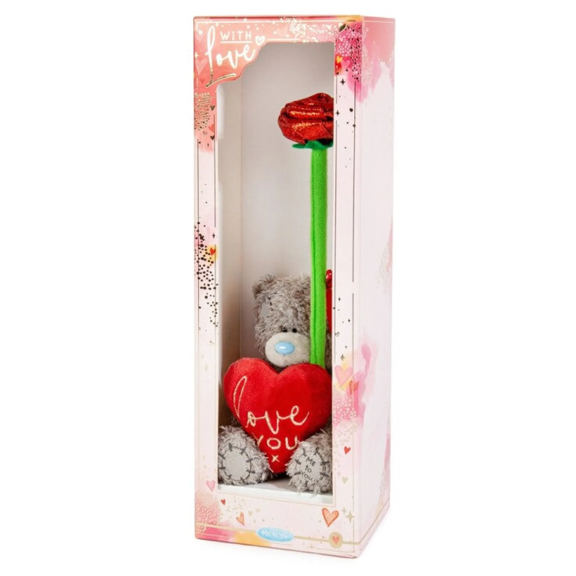 Me to You Tatty Teddy Bear With Felt Rose In A Gift Box