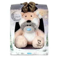 Me to You Tatty Teddy Bear Wearing Reindeer Costume in a Gift Box