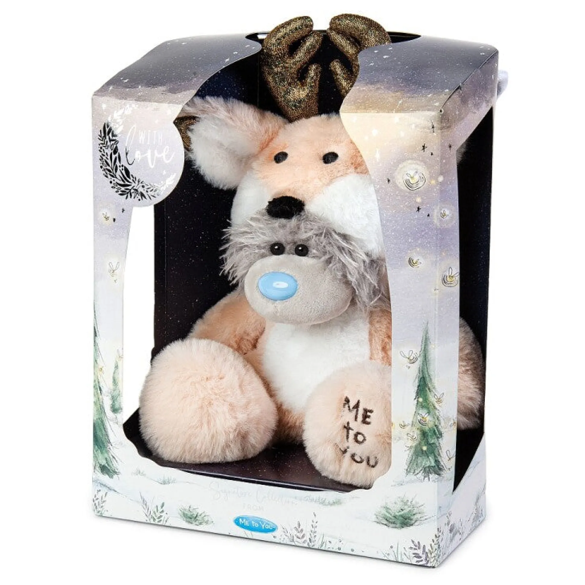 Me to You Tatty Teddy Bear Wearing Reindeer Costume in a Gift Box