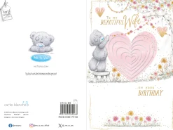 Me to You Tatty Teddy Beautiful Wife Pop-Out Luxury Birthday Card 6 x 9ins - Official Collection