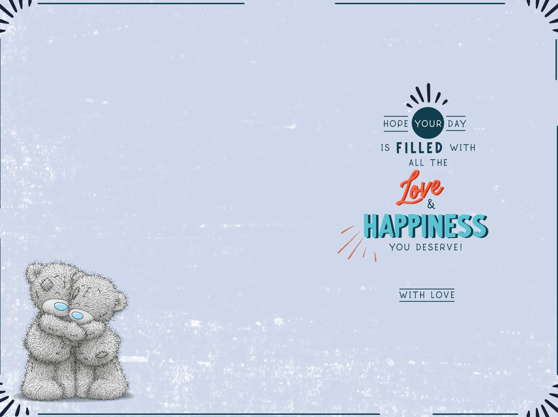 Me to You Tatty Teddy Birthday Card for Fantastic Fiancé 6x9ins - Official Collection