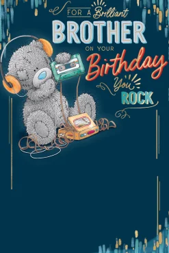Me to You Tatty Teddy Birthday Card for Brilliant Brother 6x9ins - Official Collection