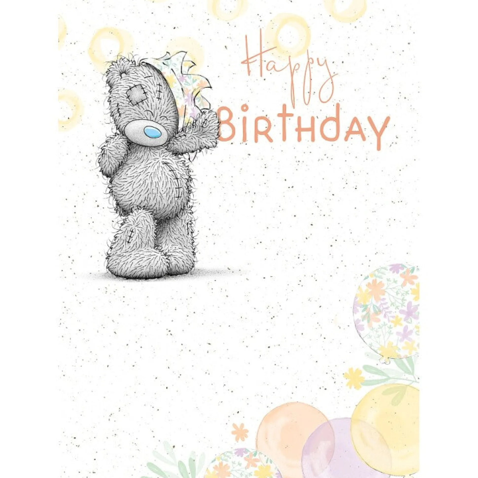 Me to You Tatty Teddy Birthday Card With Party Balloons