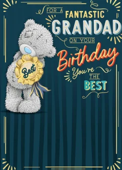 Me to You Tatty Teddy Birthday Card for Best Grandad 5x7ins - Official Collection