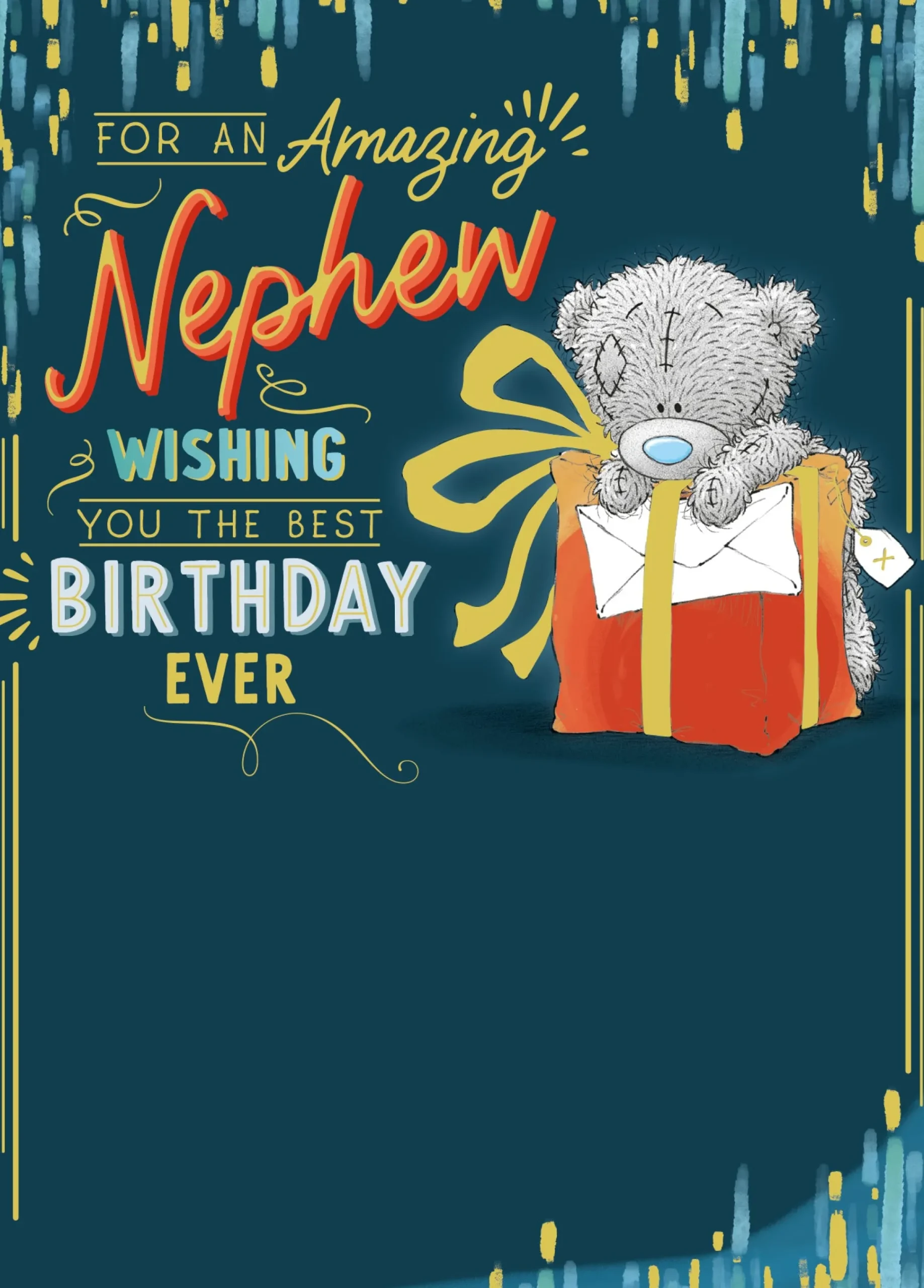 Me to You Tatty Teddy Birthday Card for Amazing Nephew 5x7ins - Official Collection