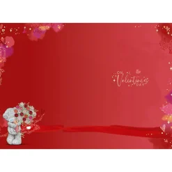 Me to You Tatty Teddy Bouquet of Flowers Valentine's Day Card, 5x7"