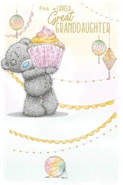 Me to You Tatty Teddy Cute Birthday Greeting Card For A Great Granddaughter 6 x 9 inches - Official Collection