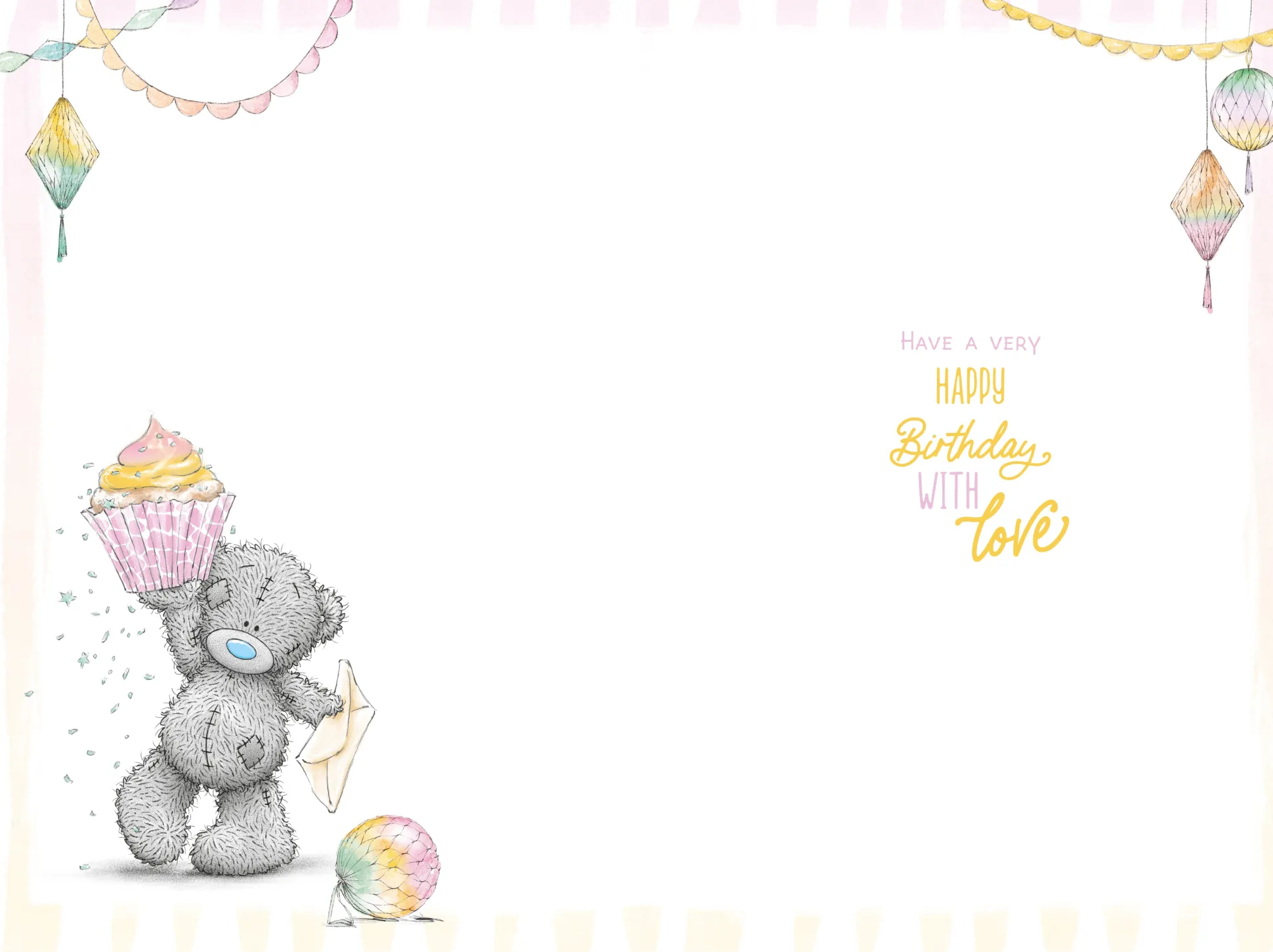 Me to You Tatty Teddy Cute Birthday Greeting Card For A Great Granddaughter 6 x 9 inches - Official Collection