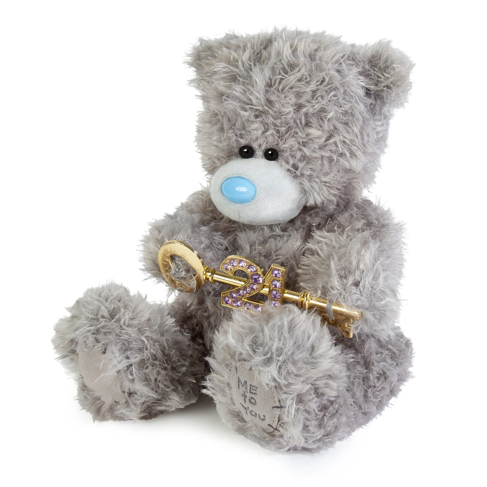 Me to You Tatty Teddy Cute Plush 21st Birthday Bear With Key 19cm-High Presented On Premium Gift Plinth