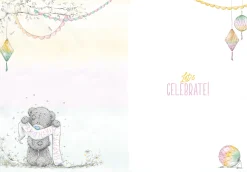 Me to You Tatty Teddy Cute 70th Birthday Card, Bear With Lanterns - 5 x 7"