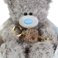 Me to You Tatty Teddy Cute Plush 18th Birthday Bear With Key 19cm-High Presented On Premium Gift Plinth