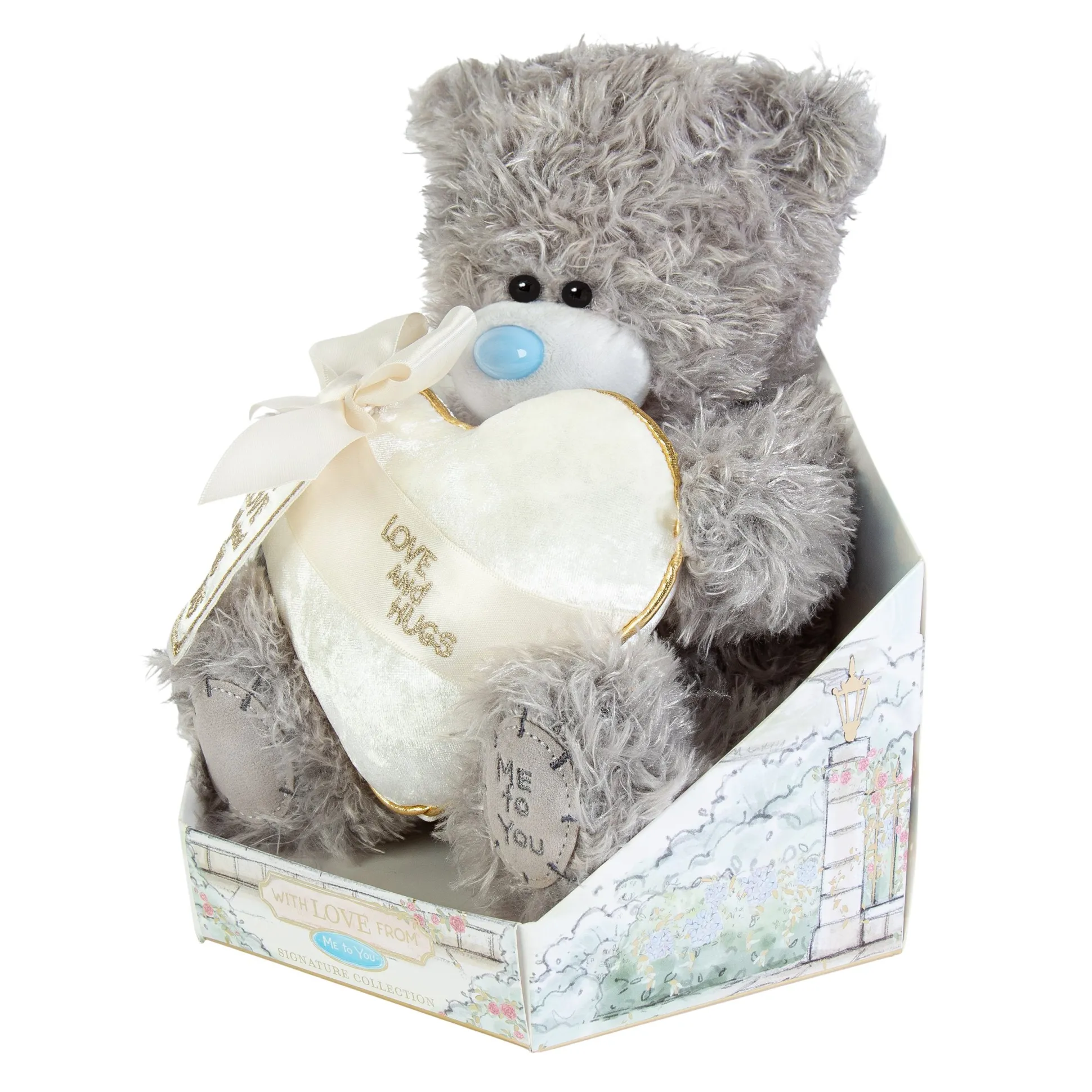 Me to You Tatty Teddy Cute Plush Love & Hugs Bear 19cm-High Presented On Premium Gift Plinth