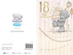 Me to You Tatty Teddy Cute 18th Birthday Card, Bear With Cake