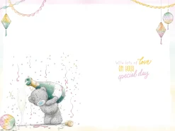 Me to You Tatty Teddy Cute 21st Birthday Card, Bear With Bubbly - Official Collection 15cm x 23cm