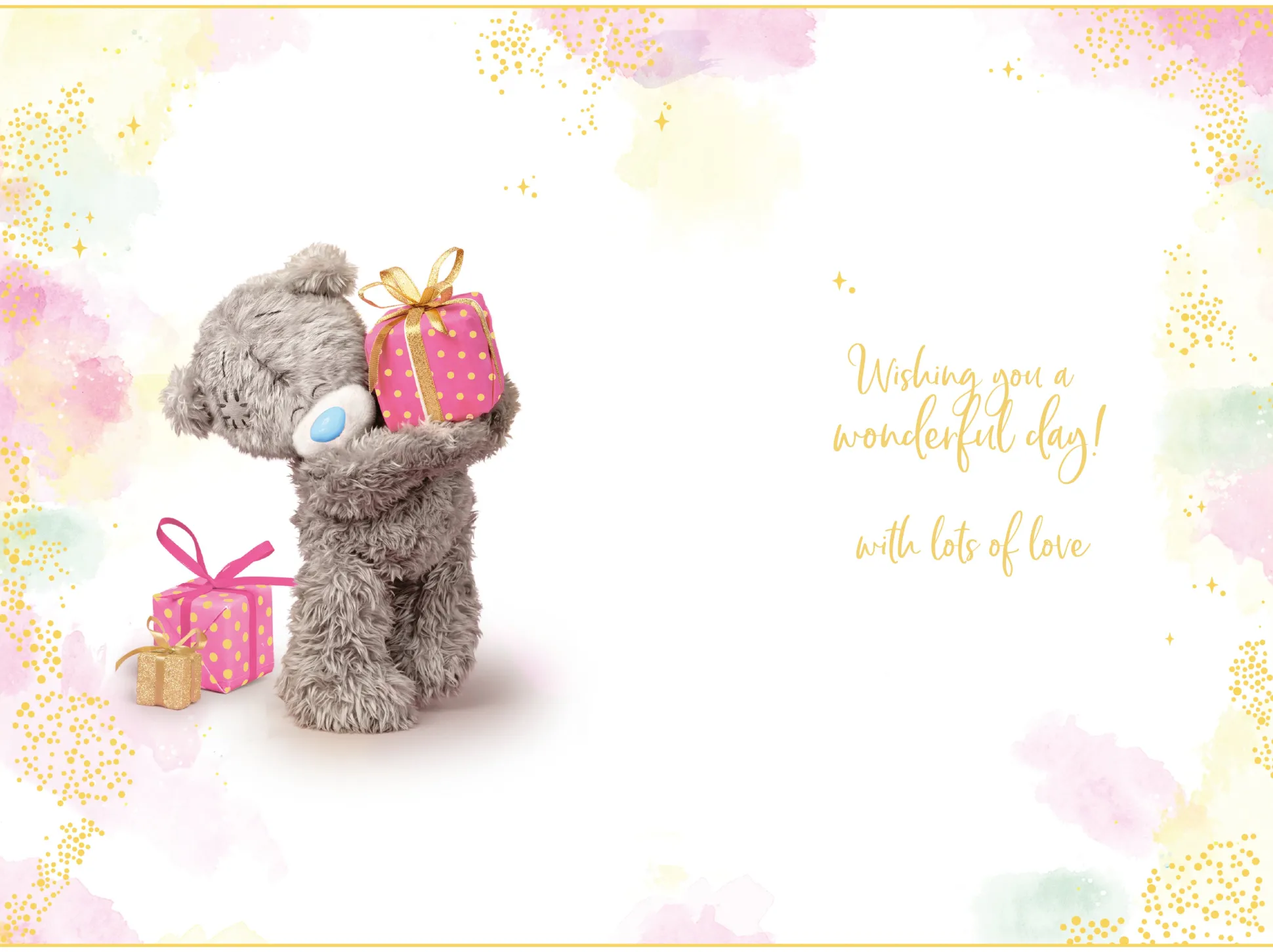 Me to You Tatty Teddy Cute 3D Photo Finish Keepsake Birthday Card For A Special Sister 6 x 9 inches - Official Collection