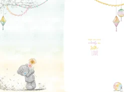Me to You Tatty Teddy Cute Birthday Card For Nan, Bear With Flowers - Official Collection
