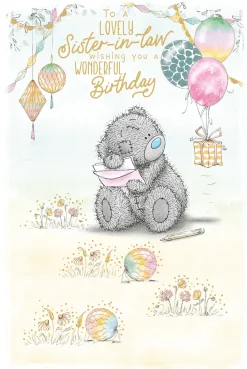 Me to You Tatty Teddy Cute Birthday Card For A Lovely Sister-In-Law - Official Collection