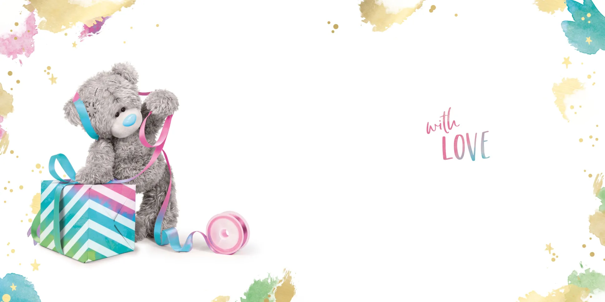Me to You Tatty Teddy 3D Luxury Keepsake Birthday Card, Happiest Of Birthdays 6 x 6" - Official Collection
