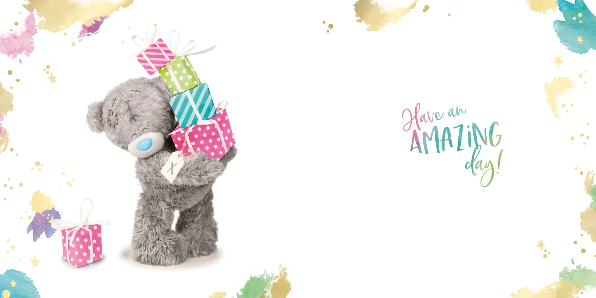 Me to You Tatty Teddy 3D Luxury Keepsake Birthday Card, Hip Hooray 6 x 6" - Official Collection