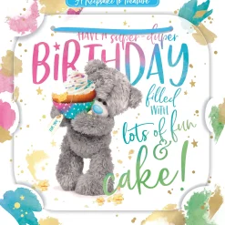 Me to You Tatty Teddy 3D Luxury Keepsake Birthday Card, Super-Duper Birthday 6 x 6" -