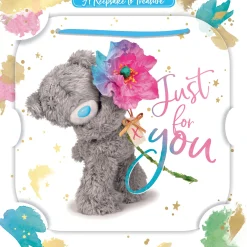 Me to You Tatty Teddy 3D Luxury Keepsake Birthday Card, Just For You 6 x 6" - Official Collection