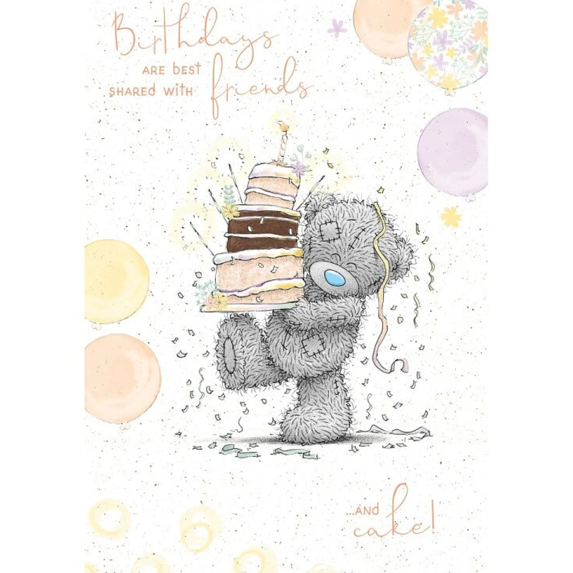 Me to You Tatty Teddy 'Friends and Cake' Birthday Card