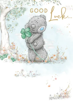 Me to You Tatty Teddy Good Luck Greeting Card 5 x 7 inches - Official Collection
