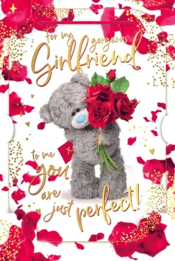 Me to You Tatty Teddy Gorgeous Girlfriend 3D Keepsake Birthday Greeting Card 6x6ins -