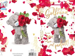 Me to You Tatty Teddy Gorgeous Girlfriend 3D Keepsake Birthday Greeting Card 6x6ins -