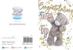 Me To You Tatty Teddy Greeting Card Congratulations You Passed! 5x7ins - Official Collection