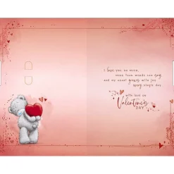 Me to You Tatty Teddy Hand Made Valentine's Day Card With Spinning Wheel 6 x 9"