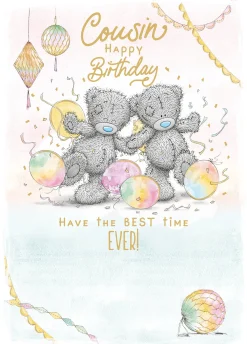Me to You Tatty Teddy Happy Birthday Cousin Cute Greetings Card - Official Collection