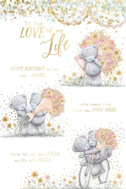 Me to You Tatty Teddy Happy Birthday To The Love Of My Life Greeting Card 6x9ins