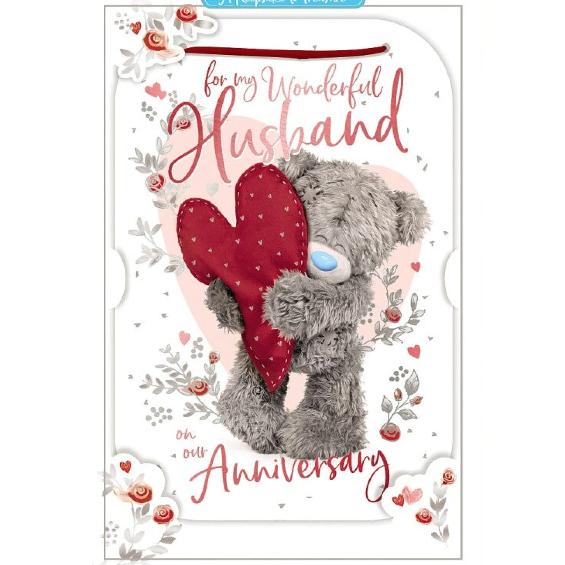 Me to You Tatty Teddy Husband Anniversary Card 6 x 9"