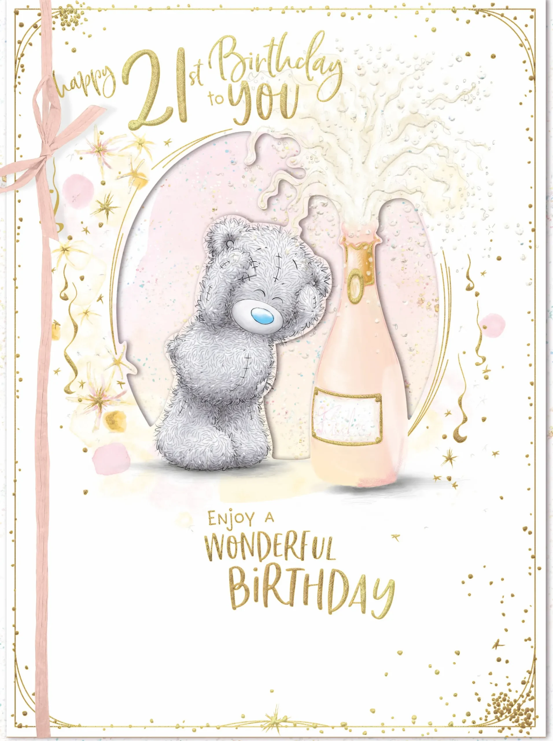 Me To You Tatty Teddy Large Luxury Boxed Handmade 21st Birthday Card
