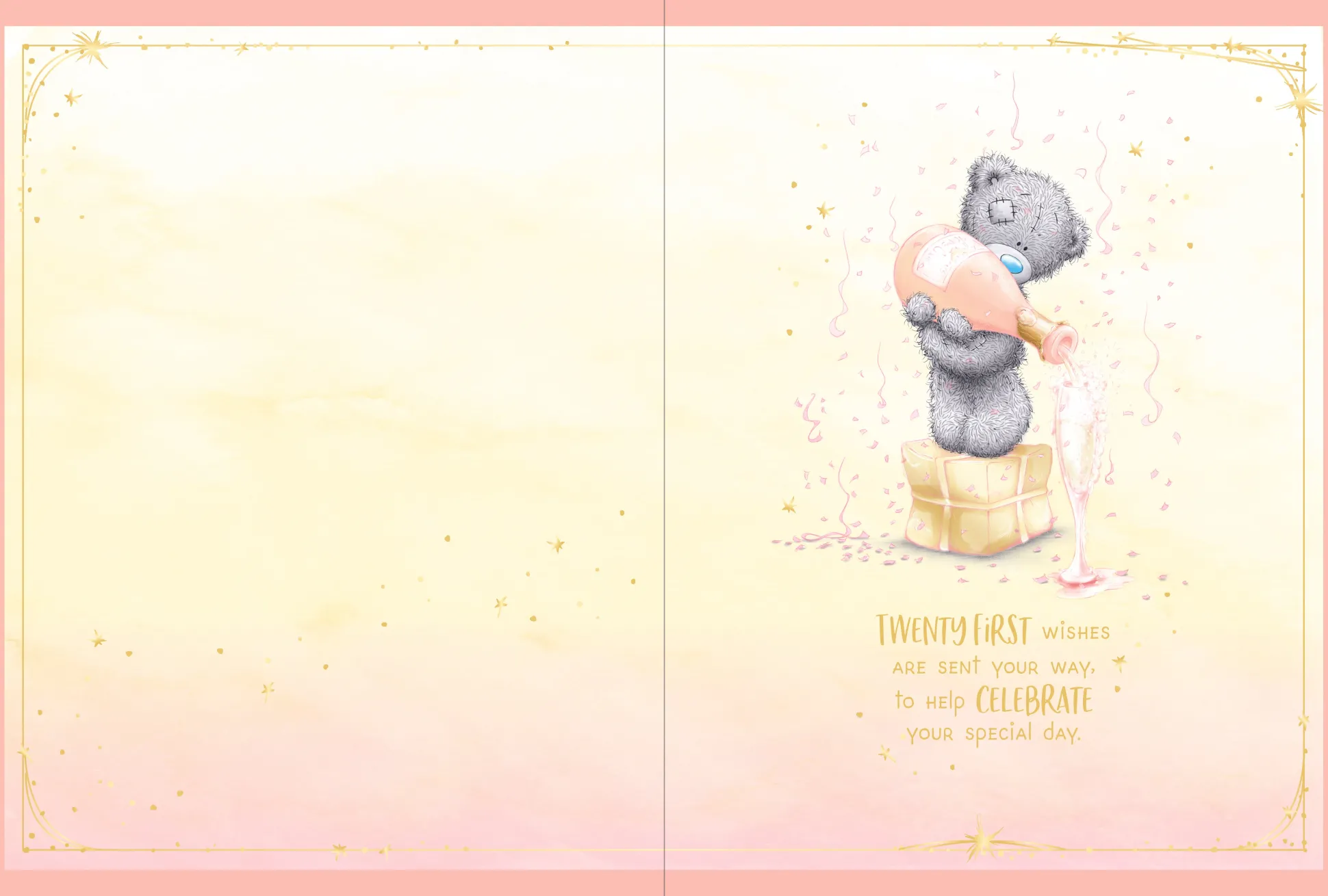 Me To You Tatty Teddy Large Luxury Boxed Handmade 21st Birthday Card