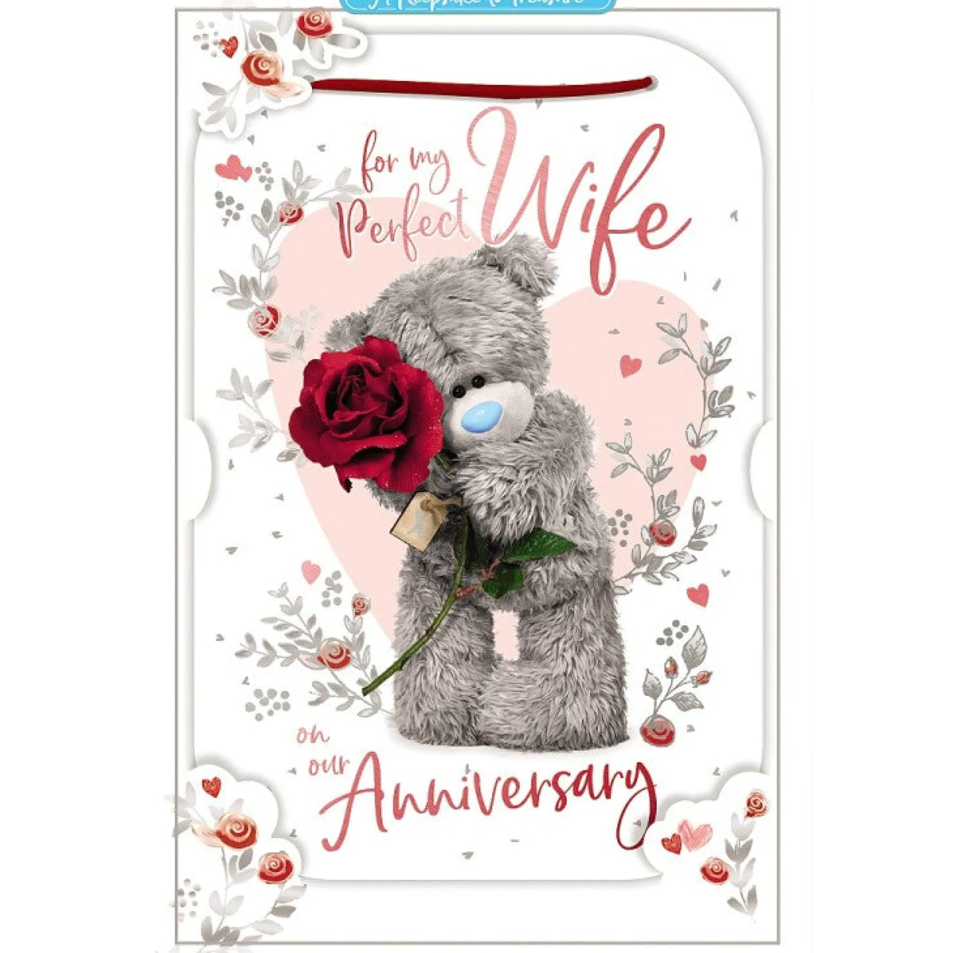 Me to You Tatty Teddy Luxury 3D Wedding Anniversary Keepsake card