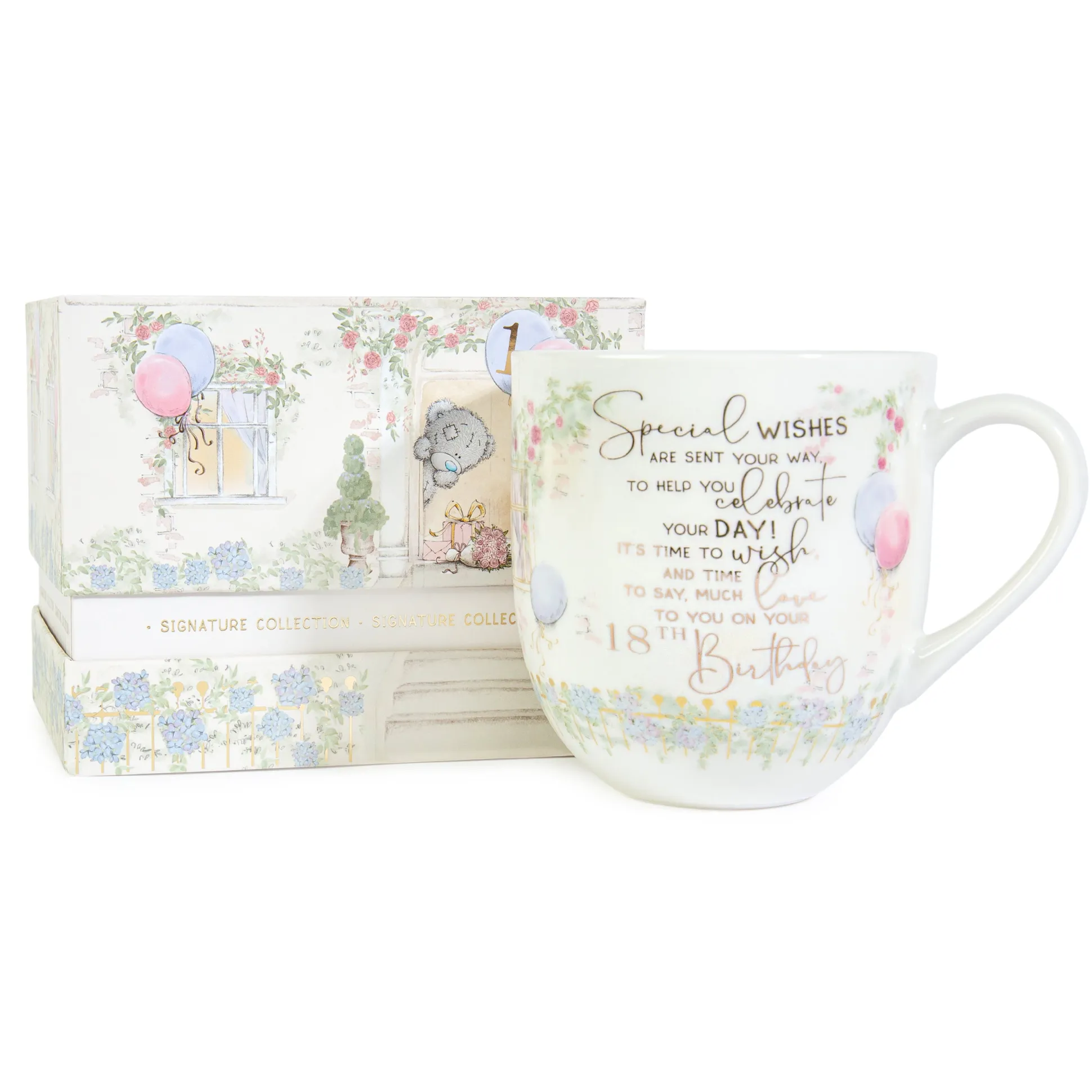 Me to You Tatty Teddy Luxury New Bone China Mug In Foil Inlaid Box 18th Birthday Gift