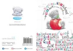 Me To You Tatty Teddy 'Off to Big School' Greeting Card 5x7ins - Official Collection