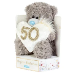 Me to You Tatty Teddy Plush 15cm-High 50th Birthday Bear On Luxury Gift Plinth