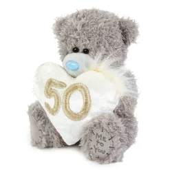 Me to You Tatty Teddy Plush 15cm-High 50th Birthday Bear On Luxury Gift Plinth