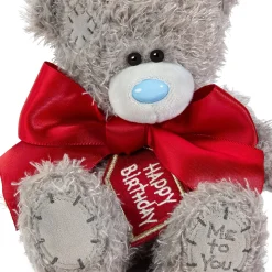 Me to You Tatty Teddy Plush 15cm-High Birthday Bear With Satin Bow On Luxury Gift Plinth - Official Collection