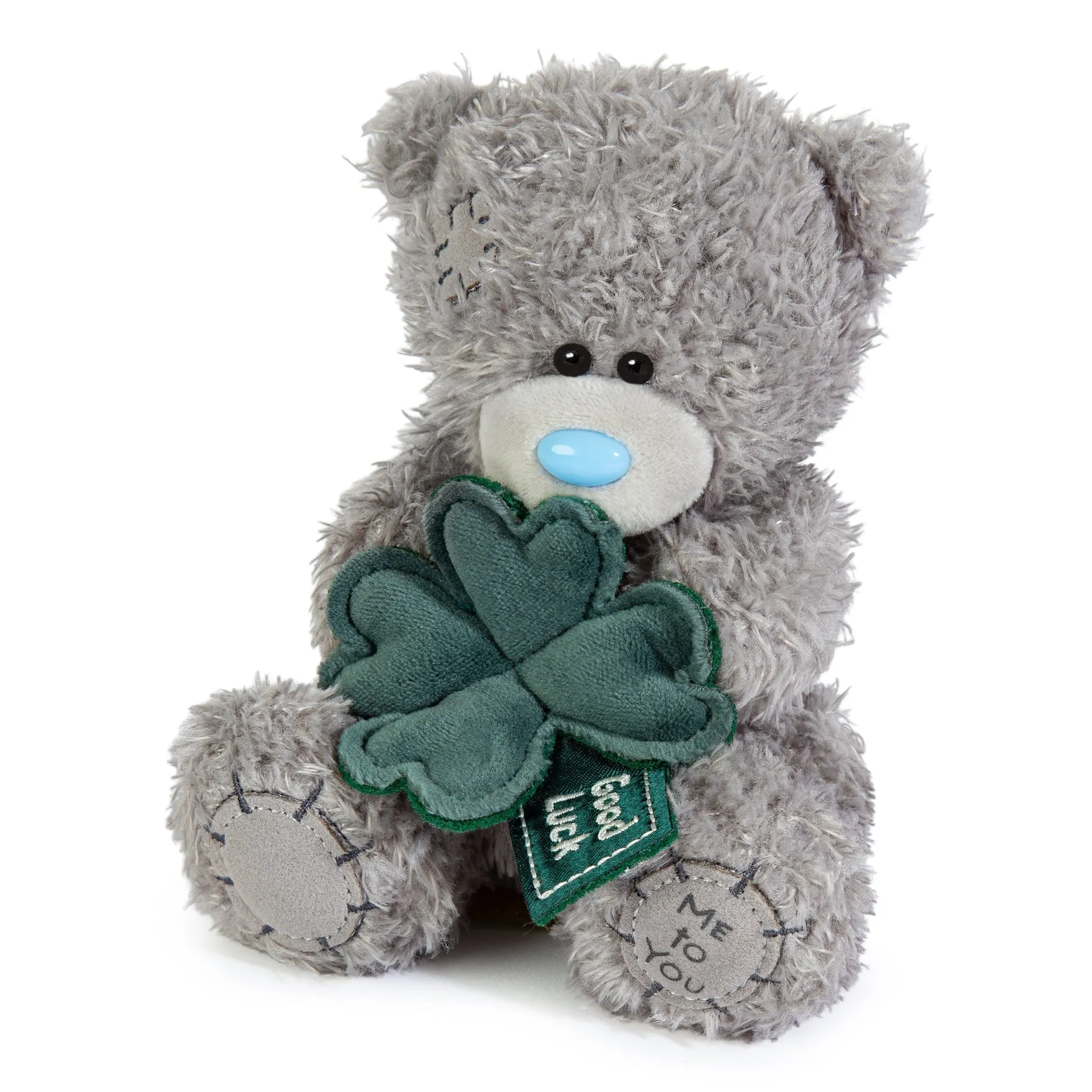 Me to You Tatty Teddy Plush 13cm-High Good Luck Bear With Clover - Official Collection